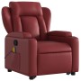 Sillón reclinable de masaje de pie cuero artificial rojo tinto de , Sillones - Ref: Foro24-3204555, Precio: 293,78 €, Descuen...