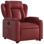 Sillón elevable eléctrico cuero artificial rojo tinto de , Sillones - Ref: Foro24-3204562, Precio: 329,91 €, Descuento: %