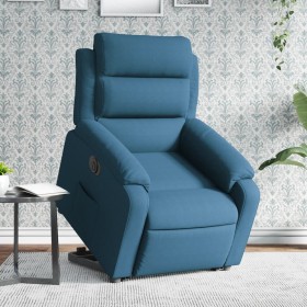 Sillón eléctrico reclinable elevable de terciopelo azul de , Sillones - Ref: Foro24-3205124, Precio: 328,14 €, Descuento: %