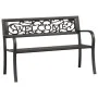 Banco de jardín 125 cm acero negro de vidaXL, Bancos de jardín - Ref: Foro24-317133, Precio: 103,35 €, Descuento: %