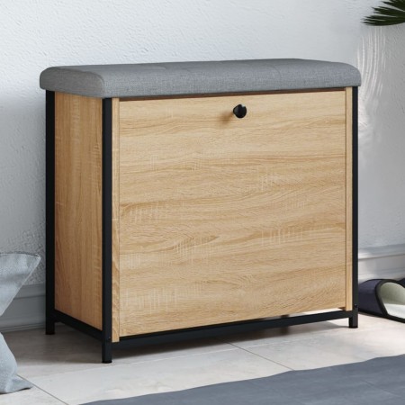 Banco zapatero con cajón abatible roble Sonoma 62x32x56 cm | Foro24.es | Tu tienda online para hogar, jardín y más Foro24.es