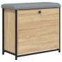 Banco zapatero con cajón abatible roble Sonoma 62x32x56 cm | Foro24.es | Tu tienda online para hogar, jardín y más Foro24.es