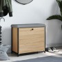 Banco zapatero con cajón abatible roble Sonoma 62x32x56 cm | Foro24.es | Tu tienda online para hogar, jardín y más Foro24.es