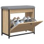 Banco zapatero con cajón abatible roble Sonoma 62x32x56 cm | Foro24.es | Tu tienda online para hogar, jardín y más Foro24.es