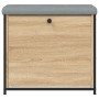 Banco zapatero con cajón abatible roble Sonoma 62x32x56 cm | Foro24.es | Tu tienda online para hogar, jardín y más Foro24.es