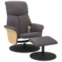 Sillón de masaje reclinable con reposapiés cuero sintético gris de , Sillones - Ref: Foro24-356639, Precio: 153,22 €, Descuen...