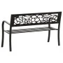 Banco de jardín 125 cm acero negro de vidaXL, Bancos de jardín - Ref: Foro24-317133, Precio: 103,35 €, Descuento: %