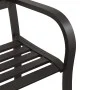 Banco de jardín 125 cm acero negro de vidaXL, Bancos de jardín - Ref: Foro24-317133, Precio: 103,35 €, Descuento: %