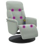 Sillón reclinable masaje con reposapiés terciopelo gris claro | Foro24.es | Tu tienda online para hogar, jardín y más Foro24.es