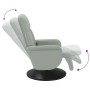Sillón reclinable masaje con reposapiés terciopelo gris claro | Foro24.es | Tu tienda online para hogar, jardín y más Foro24.es