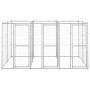 Perrera de exterior de acero galvanizado 7,26 m² de vidaXL, Casetas y cercados para perros - Ref: Foro24-3082283, Precio: 484...