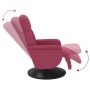Sillón reclinable con reposapiés terciopelo rojo tinto de , Sillones - Ref: Foro24-356685, Precio: 182,24 €, Descuento: %
