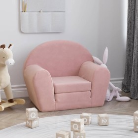 Comprar Sofá cama para niños felpa suave rosa