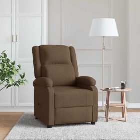 Sillón reclinable de tela marrón de , Sillones - Ref: Foro24-340183, Precio: 218,47 €, Descuento: %