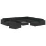 Set muebles de jardín y cojines 12 pzas ratán sintético negro de , Conjuntos de jardín - Ref: Foro24-46750, Precio: 1,00 €, D...