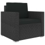 Set muebles de jardín y cojines 12 pzas ratán sintético negro de , Conjuntos de jardín - Ref: Foro24-46750, Precio: 1,00 €, D...