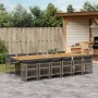 Set comedor de jardín con cojines 13 pzas ratán sintético gris | Foro24.es | Tu tienda online para hogar, jardín y más Foro24.es