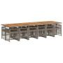Set comedor de jardín con cojines 13 pzas ratán sintético gris | Foro24.es | Tu tienda online para hogar, jardín y más Foro24.es