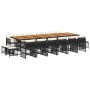 Set de muebles jardín 17 pzas con cojines ratán sintético negro de , Conjuntos de jardín - Ref: Foro24-3211011, Precio: 1,00 ...