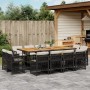 Set comedor de jardín con cojines 13 pzas ratán sintético negro de , Conjuntos de jardín - Ref: Foro24-3211047, Precio: 896,3...