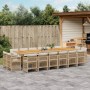Set comedor de jardín 17 pzas con cojines ratán sintético beige de , Conjuntos de jardín - Ref: Foro24-3211072, Precio: 1,00 ...
