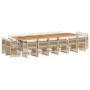 Set comedor de jardín 17 pzas con cojines ratán sintético beige de , Conjuntos de jardín - Ref: Foro24-3211072, Precio: 1,00 ...