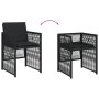 Sillas de jardín con cojines 4 unidades ratán sintético negro de , Sillas de jardín - Ref: Foro24-364967, Precio: 168,49 €, D...