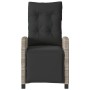 Sillón reclinable jardín y reposapiés 2 uds ratán PE gris claro de , Sillas de jardín - Ref: Foro24-365246, Precio: 284,43 €,...