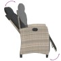 Sillón reclinable jardín y reposapiés 2 uds ratán PE gris claro de , Sillas de jardín - Ref: Foro24-365246, Precio: 284,43 €,...