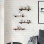 Estantes pared 4 uds madera ingeniería roble humo 40x10x1,5 cm de , Estanterías - Ref: Foro24-838195, Precio: 15,85 €, Descue...