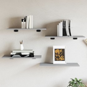 Estantes pared 4 uds madera ingeniería gris Sonoma 60x30x1,5 cm de , Estanterías - Ref: Foro24-838239, Precio: 38,05 €, Descu...