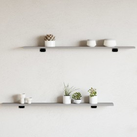 Estantes pared 4 uds madera ingeniería gris Sonoma 100x10x1,5cm de , Estanterías - Ref: Foro24-838287, Precio: 22,01 €, Descu...