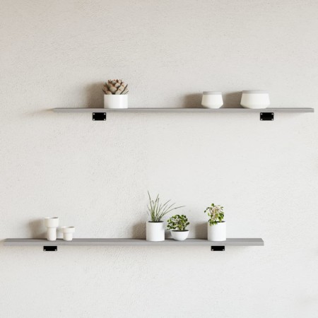 Estantes pared 4 uds madera ingeniería gris Sonoma 100x10x1,5cm de , Estanterías - Ref: Foro24-838287, Precio: 22,01 €, Descu...