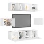 Set de muebles de salón TV 6 piezas madera de ingeniería blanco de , Muebles TV - Ref: Foro24-3078682, Precio: 191,56 €, Desc...