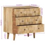 Cajonera de madera maciza de mango 70x35x70 cm de , Aparadores - Ref: Foro24-358184, Precio: 274,38 €, Descuento: %