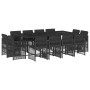 Set comedor de jardín con cojines 13 pzas ratán sintético negro de , Conjuntos de jardín - Ref: Foro24-3211039, Precio: 739,7...