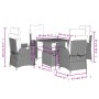 Set comedor de jardín 5 pzas con cojines ratán sintético beige de , Conjuntos de jardín - Ref: Foro24-3277472, Precio: 725,85...