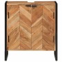 Mueble de baño madera maciza de acacia y hierro 55x35x60 cm | Foro24.es | Tu tienda online para hogar, jardín y más Foro24.es
