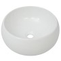 Lavabo de baño redondo con grifo mezclador cerámica blanco de , Lavabos - Ref: Foro24-275495, Precio: 97,80 €, Descuento: %