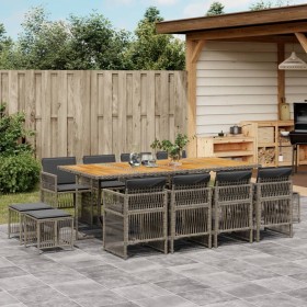 Comprar Set comedor de jardín con cojines 13 pzas