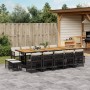 Set comedor de jardín con cojines 15 pzas ratán sintético negro de , Conjuntos de jardín - Ref: Foro24-3210999, Precio: 948,7...