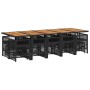 Set comedor de jardín con cojines 15 pzas ratán sintético negro de , Conjuntos de jardín - Ref: Foro24-3210999, Precio: 948,7...