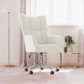 Sillón de relax de terciopelo color blanco crema en Sillones | Comprar online en Foru.es