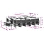 Set comedor de jardín con cojines 15 pzas ratán sintético negro de , Conjuntos de jardín - Ref: Foro24-3210999, Precio: 948,7...