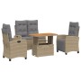 Set de comedor jardín con cojines 4 pzas ratán sintético beige de , Conjuntos de jardín - Ref: Foro24-3277432, Precio: 546,15...