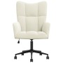 Sillón de relax de terciopelo color blanco crema en Sillones | Comprar online en Foru.es