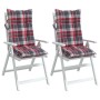 Cojines para silla respaldo alto 2 uds tela Oxford cuadros rojo de , Cojines para sillas y sofás - Ref: Foro24-377641, Precio...