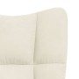 Sillón de relax de terciopelo color blanco crema en Sillones | Comprar online en Foru.es