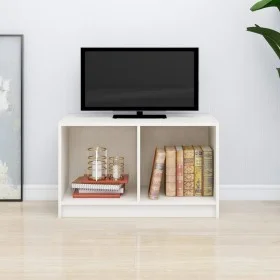 Mueble de TV de madera maciza de pino blanco 70x33x42 cm de vidaXL, Muebles TV - Ref: Foro24-809943, Precio: 34,16 €, Descuen...