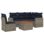 Set de sofás de jardín 6 pzas con cojines ratán sintético gris de , Conjuntos de jardín - Ref: Foro24-3256460, Precio: 441,96...